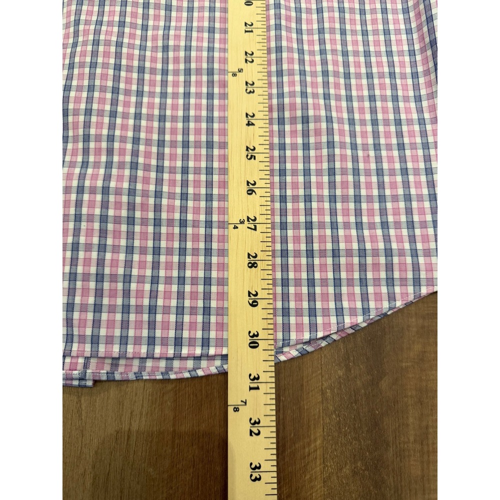 UNTUCKit Button Down Shirt Mens Large Tall Slim Pink Plaid Dolcetto 01065 - Picture 7 of 7